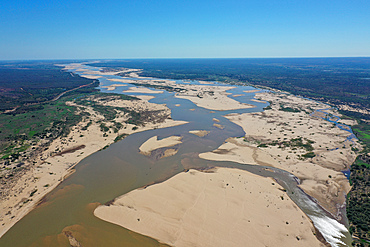 Mangoky River on the road from Manja to Morombe, Madagascar, Africa