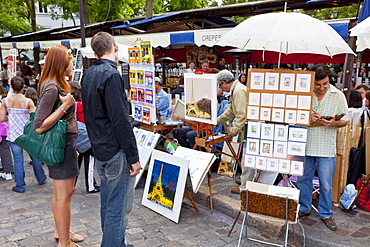 Place du Tertre, Montmartre, Paris, France, Europe