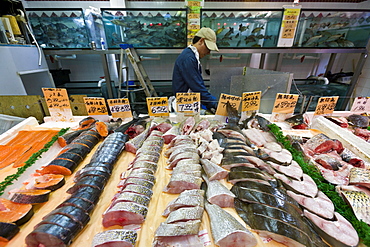 Fish for sale, Chinatown, Toronto, Ontario, Canada, North America