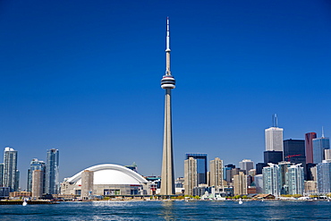 City skyline showing CN Tower, Toronto, Ontario, Canada, North America