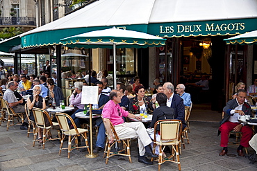 Les Deux Magots Cafe, Saint-Germain-des-Pres, Left Bank, Paris, France, Europe