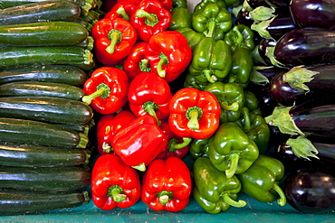 Vegetables for sale at market, Place Monge, Paris, France, Europe