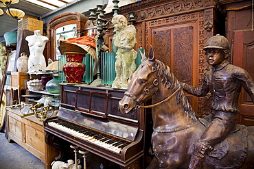 Antiques for sale, Les Puces de Saint-Ouen Flea Market, Porte de Clignancourt, Paris, France, Europe