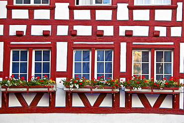 Half-timbered facades, St. Gallen, Switzerland, Europe