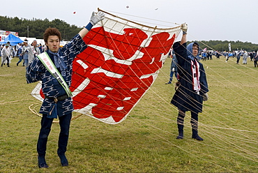 Annual Takoage Gassen (Kite Fighting Festival) in Hamamatsu, Shizuoka, Japan, Asia