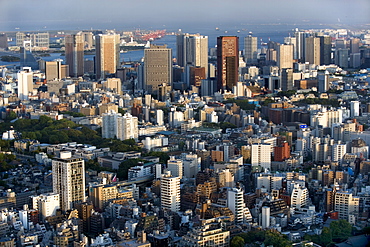 Aerial view of metropolitan Tokyo from atop the Mori Tower at Roppongi Hills, Tokyo, Japan, Asia