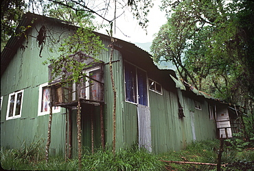 Dian Fossey's Cabin, Karisoke Mountain Gorilla Research Centre, Virunga Volcanoes, Rwanda, Africa