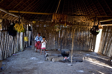 A typical Achuar house, Amazon, Ecuador, South America