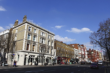 Notting Hill Gate leads into Bayswater Road in west London's Notting Hill, London, England, United Kingdom, Europe