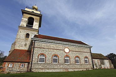 St. Lawrence Church, a 14th century church restored by Sir Francis Dashwood in 1752, West Wycombe, Buckinghamshire, England, United Kingdom, Europe