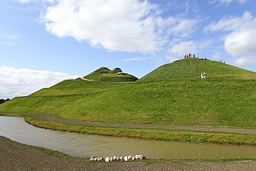 Northumberlandia, the world's largest human form sculpture, known as the Naked Lady of Cramlington, Northumberland, England, United Kingdom, Europe