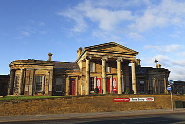 Monkwearmouth Station Museum, a Victorian neo-Classical building, opened as a railway station in 1848, Sunderland, Tyne and Wear, England, United Kingdom, Europe