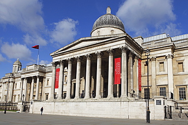 The National Gallery, Trafalgar Square, London, England, United Kingdom, Europe 