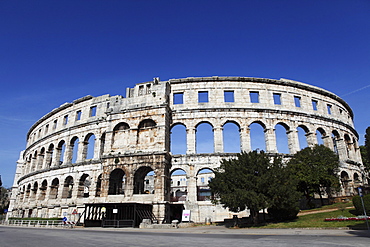 Pula Arena, a Roman amphitheatre, constructed from 27BC to 68AD, Pula, Istria, Croatia, Europe