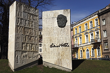 Monument to the Estonian author Eduard Vilde, in Tallinn, Estonia, Europe