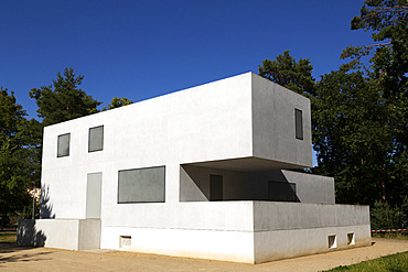 The Gropius House, one of the Bauhaus Masters' Houses, designed by Walter Gropius, in Dessau, Saxony Anhalt, Germany, Europe