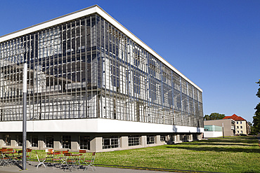 The Bauhaus Building, designed by Walter Gropius in 1926, UNESCO World Heritage Site, Dessau, Saxony Anhalt, Germany, Europe