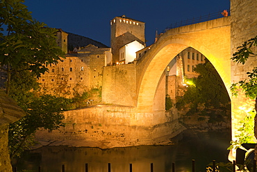 Stari Most (Old Bridge), UNESCO World Heritage Site, Mostar, municipality of Mostar, Bosnia and Herzegovina, Europe