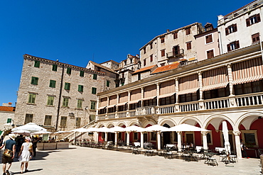 Town Hall (Duke's Palace), Katedralni Trg - Platea Magna (Cathedral Square), Sibenik, Dalmatia region, Croatia, Europe