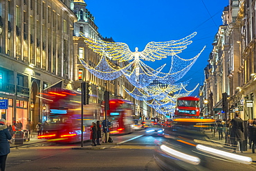 Christmas Lights, Regent Street, West End, London, England, United Kingdom, Europe