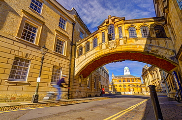 New College Lane, Hertford College, Bridge of Sighs (Hertford Bridge), Oxford, Oxfordshire, England, United Kingdom, Europe