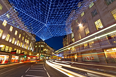 Christmas lights, Regents Street, London, England, United Kingdom, Europe