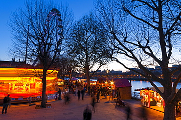 Christmas Market, The Southbank, London, England, United Kingdom, Europe