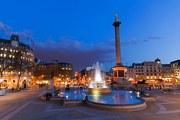 Nelsons Column and Trafalgar Square, London, England, United Kingdom, Europe