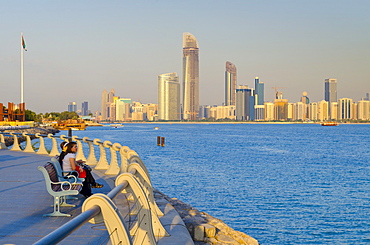 City skyline, Abu Dhabi, United Arab Emirates, Middle East