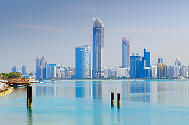 City skyline, Abu Dhabi, United Arab Emirates, Middle East