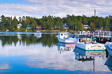 Lobster fishing boats, Boothbay Harbor, Maine, New England, United States of America, North America