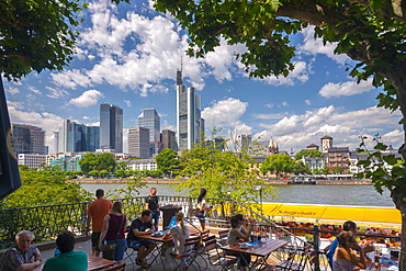 City skyline across River Main, Frankfurt am Main, Hesse, Germany, Europe