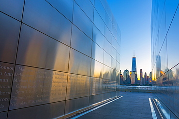 Empty Sky memorial to New Jerseyans lost during 911 attacks on the World Trade Center, Liberty State Park, Jersey City, New Jersey, United States of America, North America