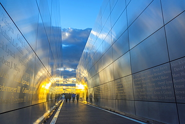 Empty Sky memorial to New Jerseyans lost during 911 attacks on the World Trade Center, Liberty State Park, Jersey City, New Jersey, United States of America, North America