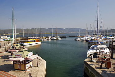 Boats moored at the Knysna Quays marina on the Garden Route, Western Cape, South Africa, Africa