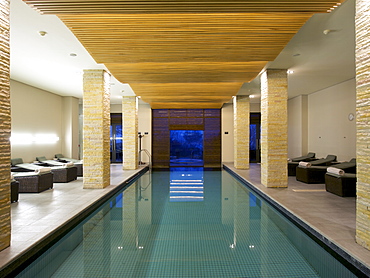 Swimming pool in the spa at the Pezula Resort in Knysna on the Garden Route, Western Cape, South Africa, Africa