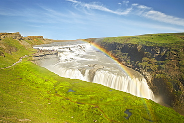 Gullfoss waterfall in the southwest region, Iceland, Polar Regions