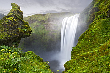 Skogar waterfall in the southwest, Iceland, Polar Regions