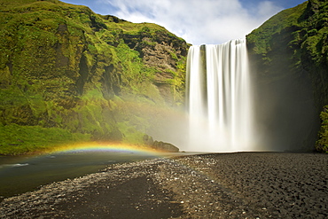 Skogar waterfall in the southwest, Iceland, Polar Regions