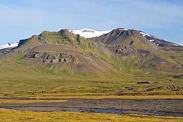 Snaefellsjokull, 1446m, in Snaefellsjokull National Park northwest of Reykjavik in the west, Iceland, Polar Regions