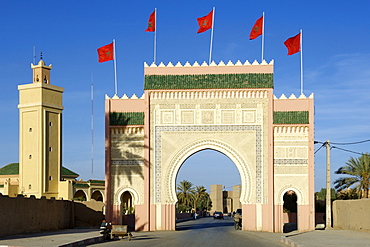 The traditional Bab (gates) to the town of Rassani in eastern Morocco