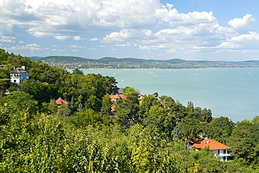 View across Lake Balaton from Tihany, Hungary, Europe