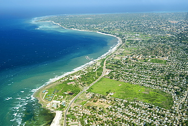 Aerial view of Pemba in northern Mozambique, Africa
