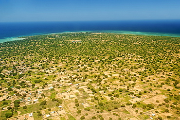Aerial view of Pemba in northern Mozambique, Africa