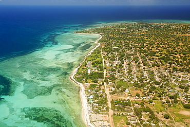 Aerial view of Pemba in northern Mozambique, Africa