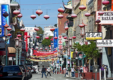 Grant Avenue in the Chinatown district of San Francisco, California, United States of America, North America