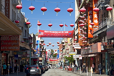 Grant Avenue in the Chinatown district of San Francisco, California, United States of America, North America