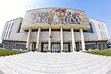 The National Historical Museum in Tirana, capital of Albania, Europe