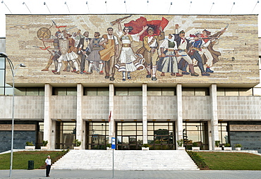 The National Historical Museum in Tirana, capital of Albania, Europe