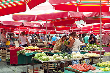 The Dolac market in Zagreb, capital of Croatia, Europe